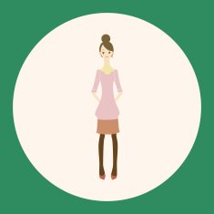 lady girl cartoon theme elements vector eps N18