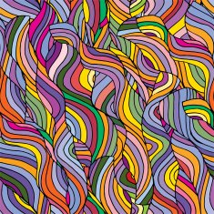 colorful seamless waves background cool vector illustration