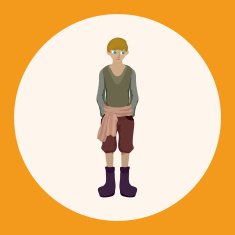 boy man cartoon theme elements N48