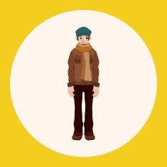 boy man cartoon theme elements N50