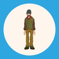 boy man cartoon theme elements N51