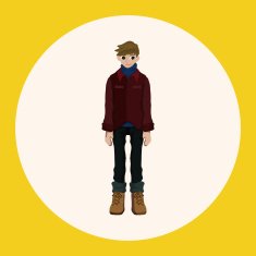 boy man cartoon theme elements N52
