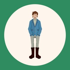 boy man cartoon theme elements N53
