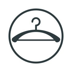 Clothes shoulder vector simple icon isolated on white