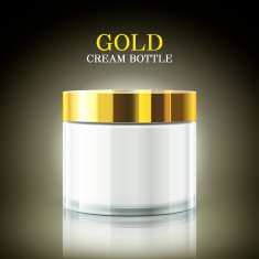 gold cream bottle package