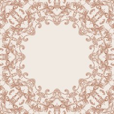 Round floral design frame