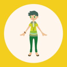 lady girl cartoon theme elements vector eps N20