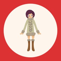 lady girl cartoon theme elements vector eps N23