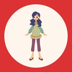 lady girl cartoon theme elements vector eps N25