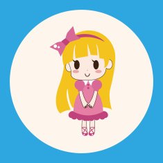 girl cartoon theme elements vector eps N4