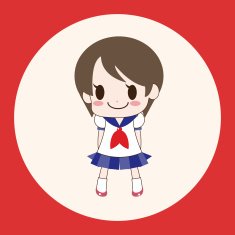 girl cartoon theme elements vector eps N5