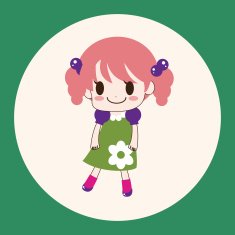 girl cartoon theme elements vector eps N9