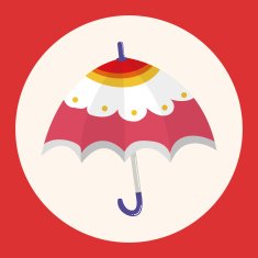 Umbrella theme elemets vector eps N12