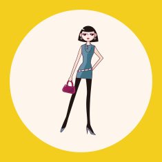 shopping girl theme elements vector eps N3