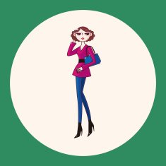 shopping girl theme elements vector eps N4