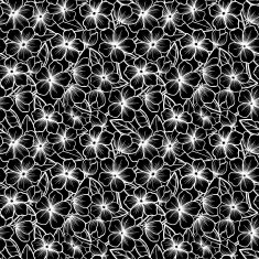 Beautiful seamless background monochrome black-and-white Blossoming branches of trees