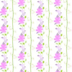 Cute seamless pattern with the floral and leaves