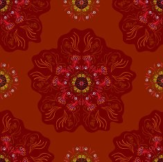 Cute seamless pattern with circular ornament