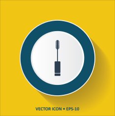 Yellow Mascara Icon Button
