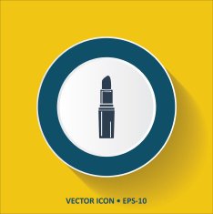 Yellow Lipstick Icon Button N2