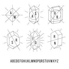 Hipster icons with precious stones part 2