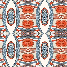 Abstract seamless ornament pattern kaleidoscope effect N2