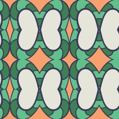 Abstract seamless ornament pattern kaleidoscope effect N6