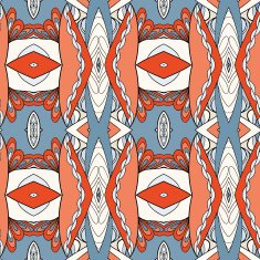 Abstract seamless ornament pattern kaleidoscope effect N12