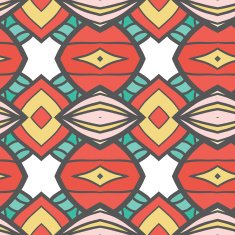 Abstract seamless ornament pattern kaleidoscope effect N38