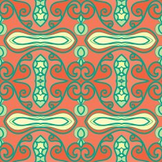 Abstract seamless ornament pattern kaleidoscope effect N46