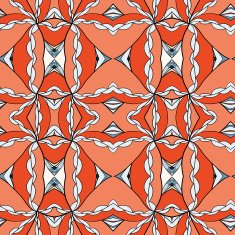 Abstract seamless ornament pattern kaleidoscope effect N57