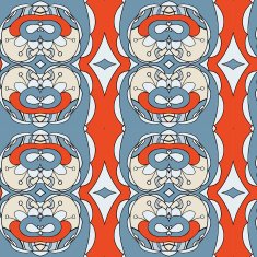 Abstract seamless ornament pattern kaleidoscope effect N60