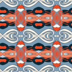 Abstract seamless ornament pattern kaleidoscope effect N63