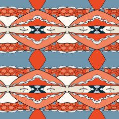 Abstract seamless ornament pattern kaleidoscope effect N64