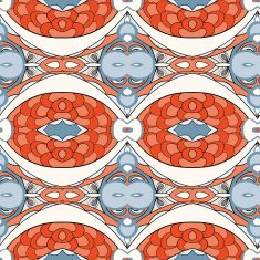 Abstract seamless ornament pattern kaleidoscope effect N87