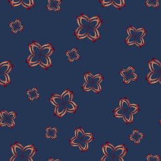 Seamless pattern with abstract flowers N25