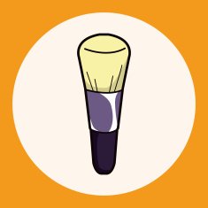 makeup brush theme elements vector eps