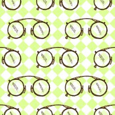 Sketch vintage glasses in style