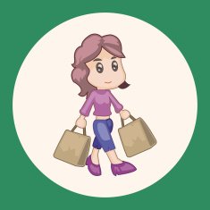 shopper theme elemets vector eps