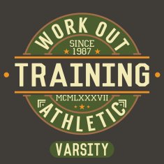 T-shirt Printing design typography graphics Trening and workout vector illustration N3