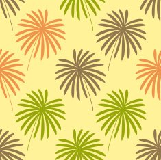 Abstract hand drawn floral seamless pattern