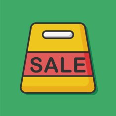 shopping paper bag color line icon N3