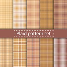 Plaid pattern set seamless background