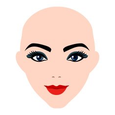 Girl portrait Vector silhouette icon monochrome