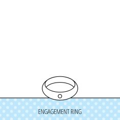 Diamond engagement ring icon Jewelery sign N5