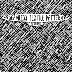 Seamless vector ink drawn textile pattern