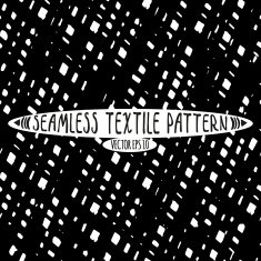 Seamless vector ink drawn textile pattern N12