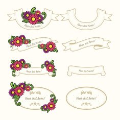 Floral Label Set N2
