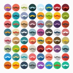 Flat design mustache N4