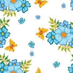 Seamless floral background N128